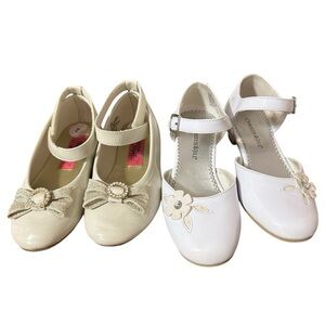 Girls dress shoe lot sz 12 Cream and White Dress Shoes